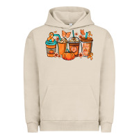 Pigment French Oak Kidney Cancer coffee cups orange ribbon Urban Hoodie - NancyCooperArtShop