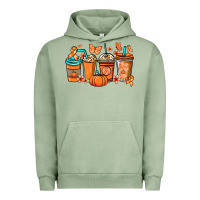 Pigment Oil Green Kidney Cancer coffee cups orange ribbon Urban Hoodie - NancyCooperArtShop