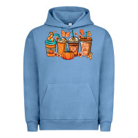 Pigment Pebble Blue Kidney Cancer coffee cups orange ribbon Urban Hoodie - NancyCooperArtShop