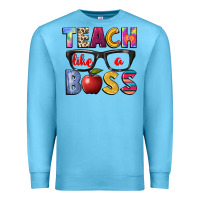 Ocean Blue teach like a boss Premium Sweatshirt - NancyCooperArtShop