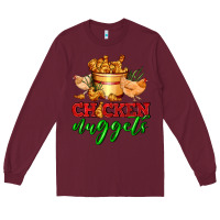 Burgundy chicken nuggets Long Sleeve Tee - AdoDesignShop