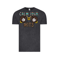Vintage Black calm your mits baseball Vintage Tee - CowhideDigitalArt