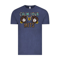 Vintage Denim calm your mits baseball Vintage Tee - CowhideDigitalArt