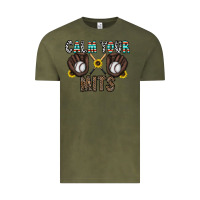Vintage Olive calm your mits baseball Vintage Tee - CowhideDigitalArt
