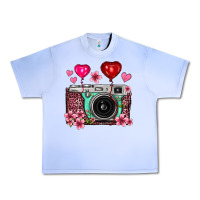 Grape Ice floral heart pink leopard vintage camera Urban Heavy Tee - FaDigitalArtStudio