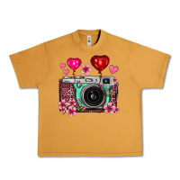 Peanut Butter floral heart pink leopard vintage camera Urban Heavy Tee - FaDigitalArtStudio