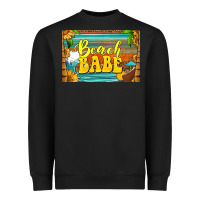 Black beach babe skinny metal can holder Heavyweight Sweatshirt - HRA Design Shop