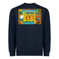 Beach Babe Skinny Metal Can Holder Heavyweight Sweatshirt | Teevron