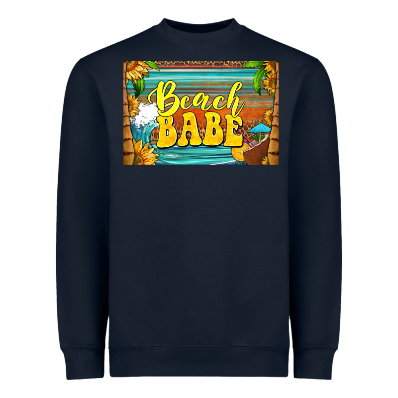 Beach Babe Skinny Metal Can Holder Heavyweight Sweatshirt by HRA Design Shop | Teevron