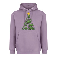 Lavender dinosaur christmas tree Heavyweight Hoodie - MaliasSmallBusiness