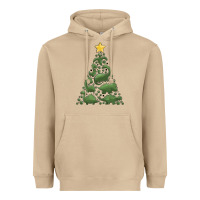 Dinosaur Christmas Tree Heavyweight Hoodie | Teevron