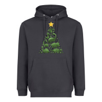 Smoke dinosaur christmas tree Heavyweight Hoodie - MaliasSmallBusiness
