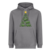 Storm dinosaur christmas tree Heavyweight Hoodie - MaliasSmallBusiness