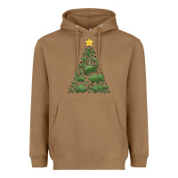 Toasted Coconut dinosaur christmas tree Heavyweight Hoodie - MaliasSmallBusiness