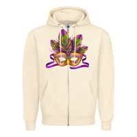 Sandshell mardi gras carnival mask Zipper Hoodie - Jasminsmagicworld