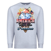 Heather Grey America ice cream Premium Sweatshirt - NancyCooperArtShop