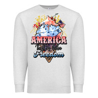 Oatmeal Heather America ice cream Premium Sweatshirt - NancyCooperArtShop