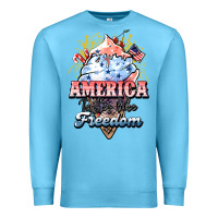 Ocean Blue America ice cream Premium Sweatshirt - NancyCooperArtShop