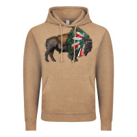 Vintage Coffee mexican bison with indian headdress Vintage Hoodie - RanaPortraitStore