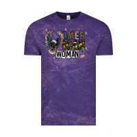 Cloud Purple american woman Vintage Tee - CowhideDigitalArt