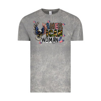 Cloud Rock american woman Vintage Tee - CowhideDigitalArt