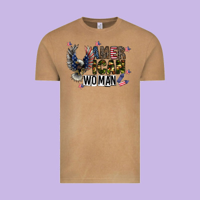 American Woman Vintage Tee Designed By Cowhidedigitalart