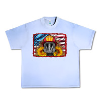 Grape Ice firefighter air mask and sunflower Urban Heavy Tee - HRA Design Shop