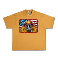 Peanut Butter firefighter air mask and sunflower Urban Heavy Tee - HRA Design Shop