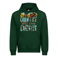 Forest Green Western a Country Girl Can Survive Urban Hoodie - texasbilliewilder