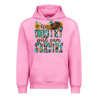 Fuchsia Pink Western a Country Girl Can Survive Urban Hoodie - texasbilliewilder