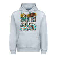 Heather Grey Western a Country Girl Can Survive Urban Hoodie - texasbilliewilder