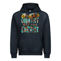 Navy Western a Country Girl Can Survive Urban Hoodie - texasbilliewilder
