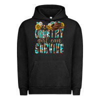 Pigment Black Western a Country Girl Can Survive Urban Hoodie - texasbilliewilder