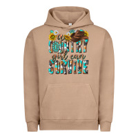 Pigment Burro Western a Country Girl Can Survive Urban Hoodie - texasbilliewilder