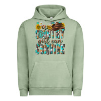 Pigment Oil Green Western a Country Girl Can Survive Urban Hoodie - texasbilliewilder