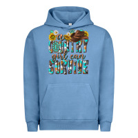 Pigment Pebble Blue Western a Country Girl Can Survive Urban Hoodie - texasbilliewilder