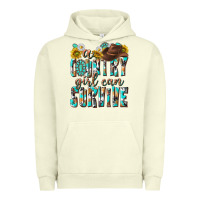 Pigment Pistachio Western a Country Girl Can Survive Urban Hoodie - texasbilliewilder