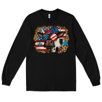 Black 4th of july cow Long Sleeve Tee - Jasminsmagicworld