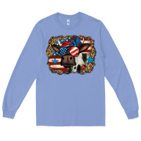 Colony Blue 4th of july cow Long Sleeve Tee - Jasminsmagicworld