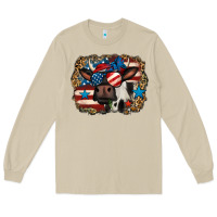Mushroom 4th of july cow Long Sleeve Tee - Jasminsmagicworld