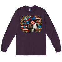 Plum 4th of july cow Long Sleeve Tee - Jasminsmagicworld