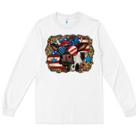 White 4th of july cow Long Sleeve Tee - Jasminsmagicworld