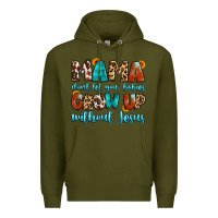 Army Green mama dont let your babies grow up without jesus Premium Hoodie - Artiststas