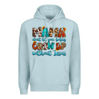 Blue Mist mama dont let your babies grow up without jesus Premium Hoodie - Artiststas