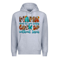 Heather Grey mama dont let your babies grow up without jesus Premium Hoodie - Artiststas