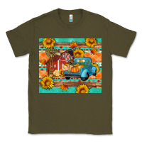 Army Green Farm life fall barn and truck Classic Tee - Artiststas