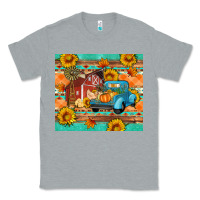Heather Grey Farm life fall barn and truck Classic Tee - Artiststas
