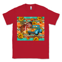 Red Farm life fall barn and truck Classic Tee - Artiststas