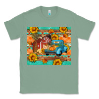 Sage Farm life fall barn and truck Classic Tee - Artiststas
