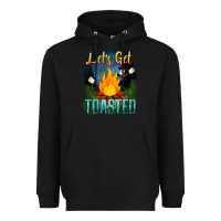 Black lets get toasted Heavyweight Hoodie - NancyCooperArtShop
